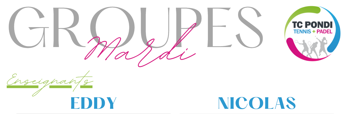 Planning des entrainements 2025-2026