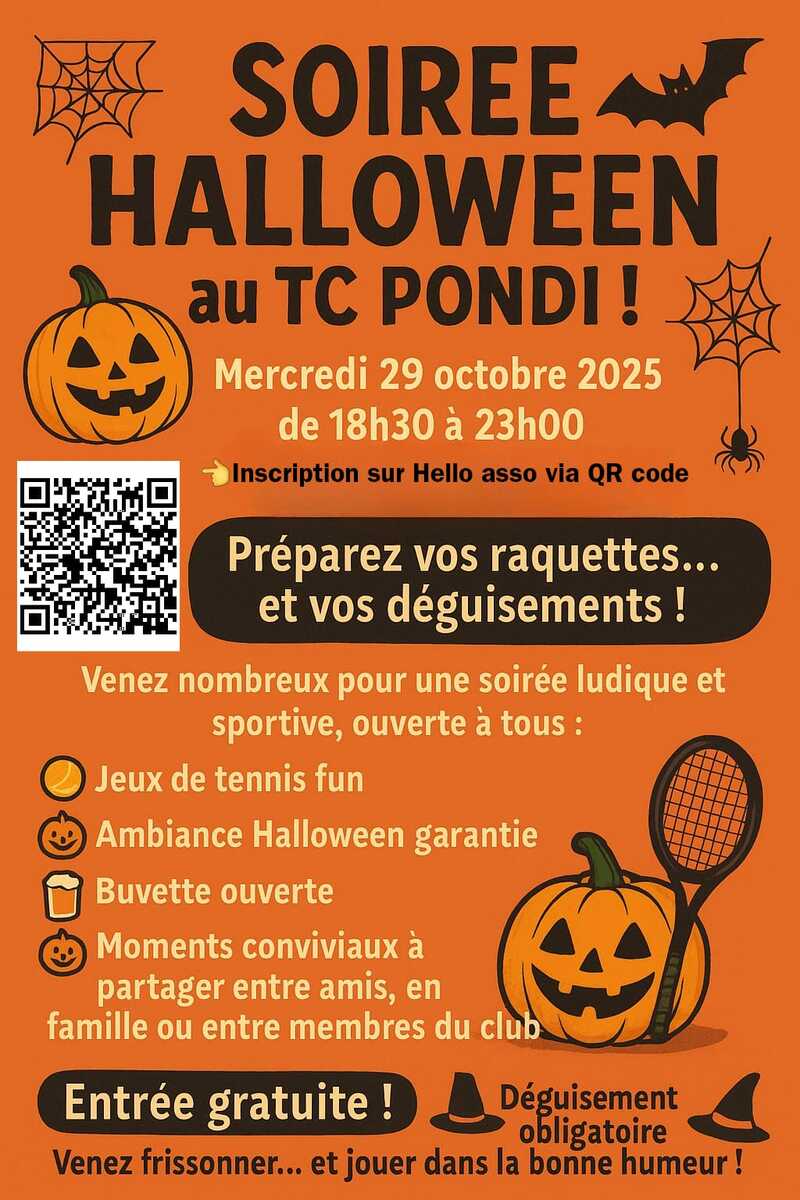 Soirée Halloween le mercredi 29 octobre