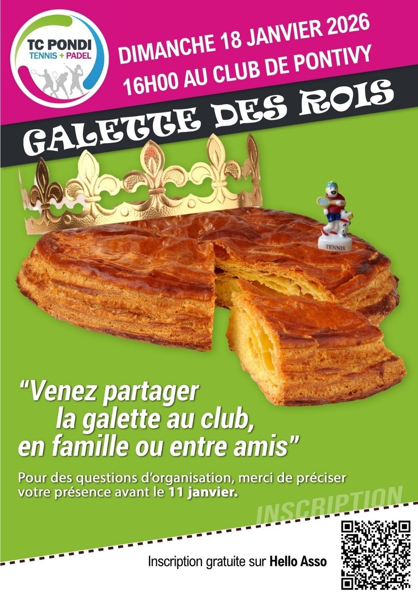 Galette des rois dimanche 18 janvier à 16h