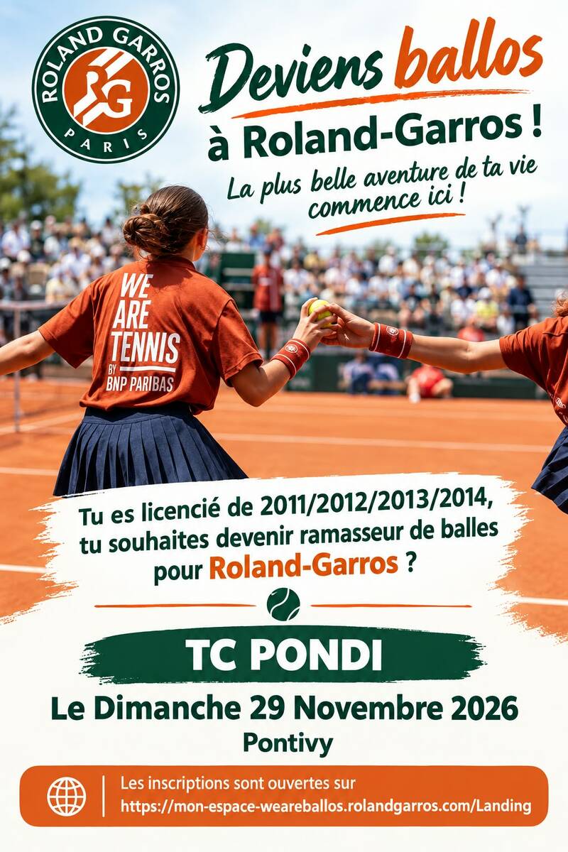 RAMASSEURS DE BALLE ROLAND GARROS