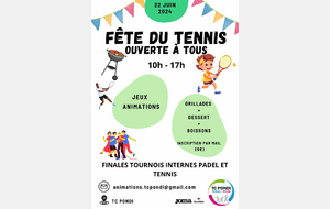 Fête du tennis samedi 22 juin