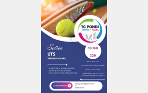 INFO AGENDA - Soirée UTS au TC Pondi le 11 avril 2025