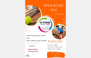 Stages d'été dès le 30 juin 2025