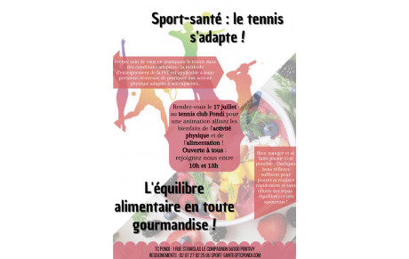 Sport Santé : le tennis s'adapte !