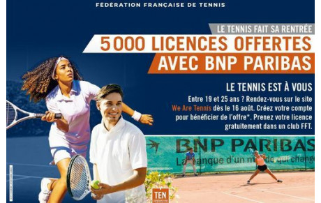 La FFT lance 2 offres pour séduire de nouveaux licenciés